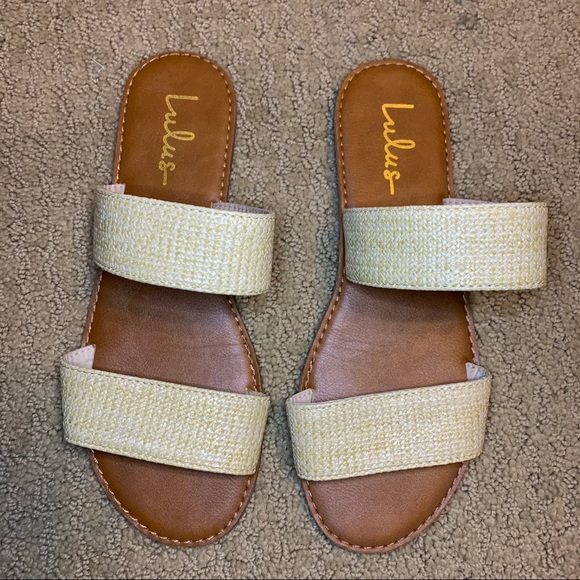 Lulus Shoes - Lulus Slides Sandals Tan
